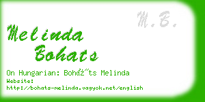 melinda bohats business card